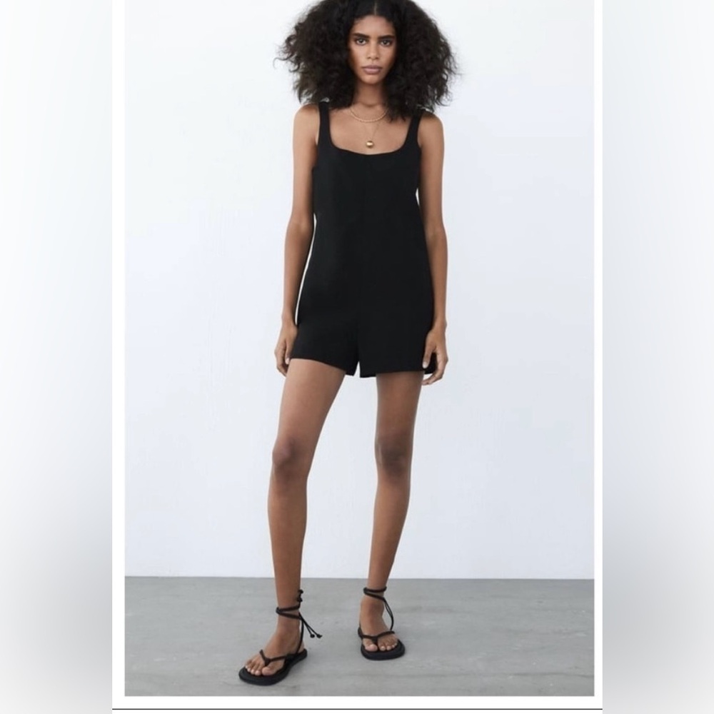 Zara linen blend romper